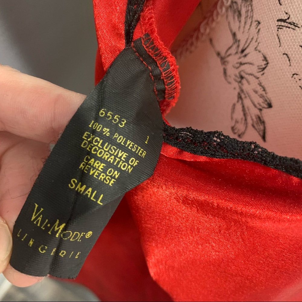 Vintage Val Mode Lingerie Small Roses Teddy Gown - Picture 4 of 4